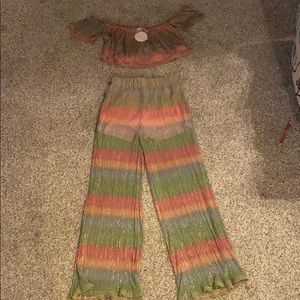 2 pcs women's pants set